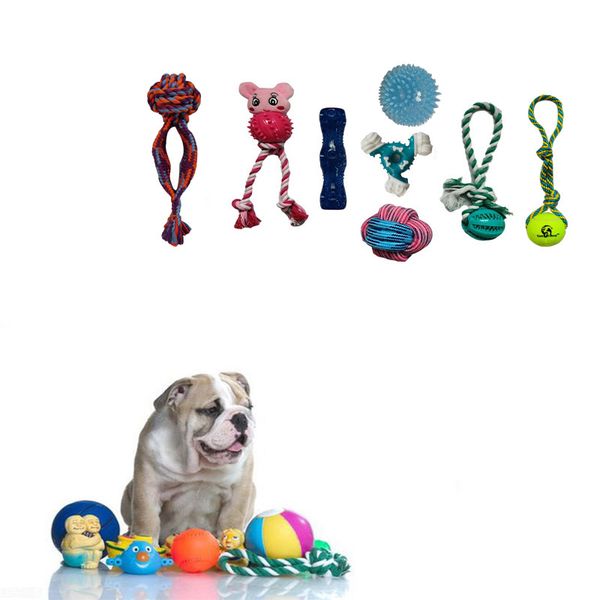 

rubber chew ball dog toys training toys toothbrush chews toy food balls pet product toy 8 pieces/set