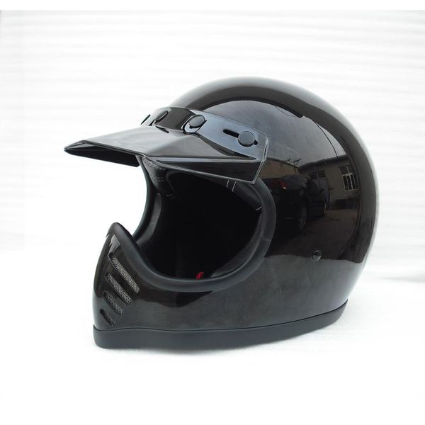 

motorcycle helmets dot helmet retro vintage full face big vision fiberglass shell