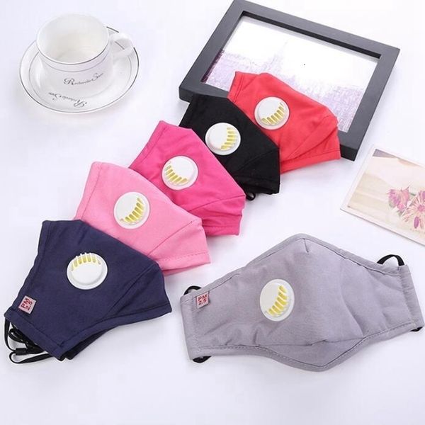 

50pcs face anti-dust mask with breathing earloop valve adjustable reusable mouth masks breathable anti dust protective m