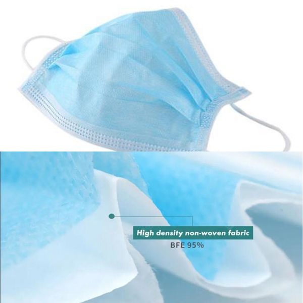 

jetable shipping disposable 50factory masque cne 3-layer mask with earloop mouth face sanitary c63z