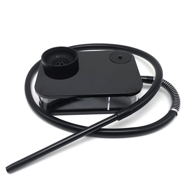 

portable acrylic hookah set with rgb led light chicha narguile box nargile factory wholesale drop shipping