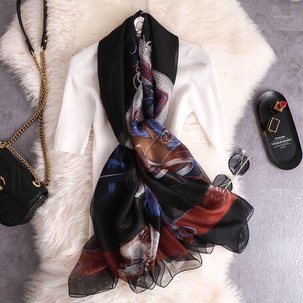 

2020 sunscreen pareo beach shawl summer silk scarf oversize women scarves bandanna foulard female cover-ups wraps1, Blue;gray