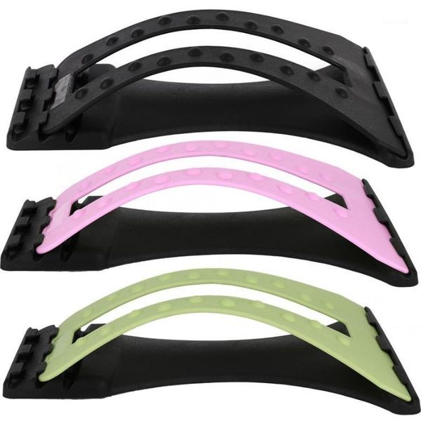 

1pc waist belt lumbar spine corrector wellbeing correction pad back stretcher massaging support exercise belts1, Black;gray