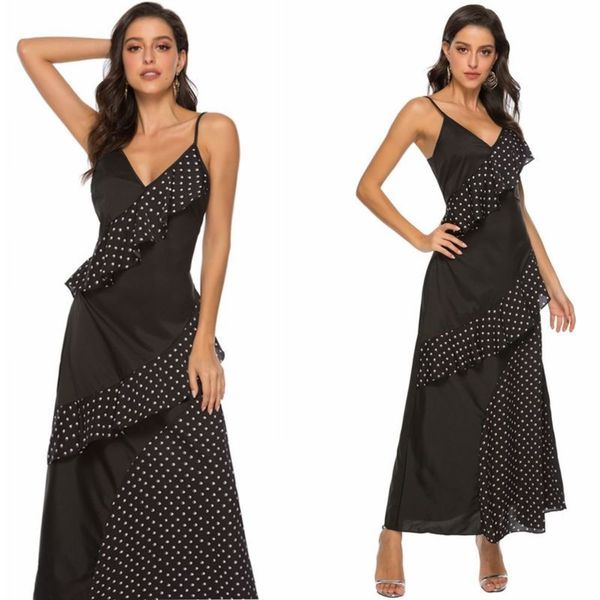 

matching ribbon irregular color beach skirt waist slim party dress, Black;gray