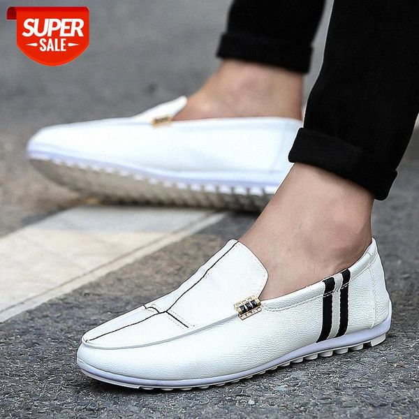 

new men casual shoes loafers men leather shoes quality male classic peas men's low flats moccasins #wf8s
