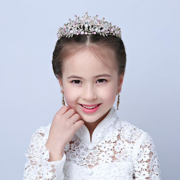 

princesa hairband nupcial crown headband tiara de cristal do partido da crianca faixas de cabelo acessorios cabelo hoo, Golden;silver