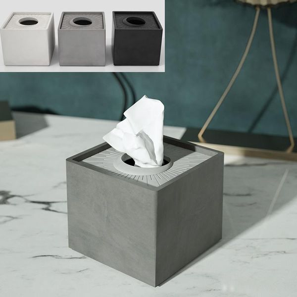 

tissue boxes & napkins brief industrial style square concrete box office fashion art boxs gray black white