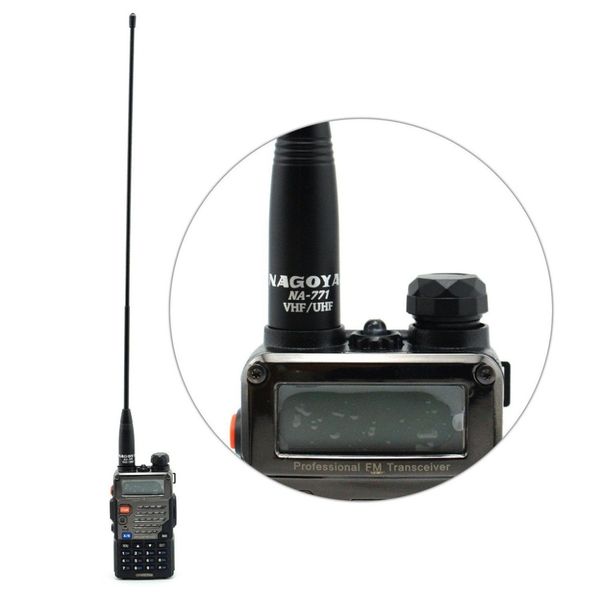 

2pcs nagoya na-771 sma-f female dual band vhf/uhf 144/430mhz soft antenna na771 for baofeng 5r 82 bf-888s walkie talkie na 771