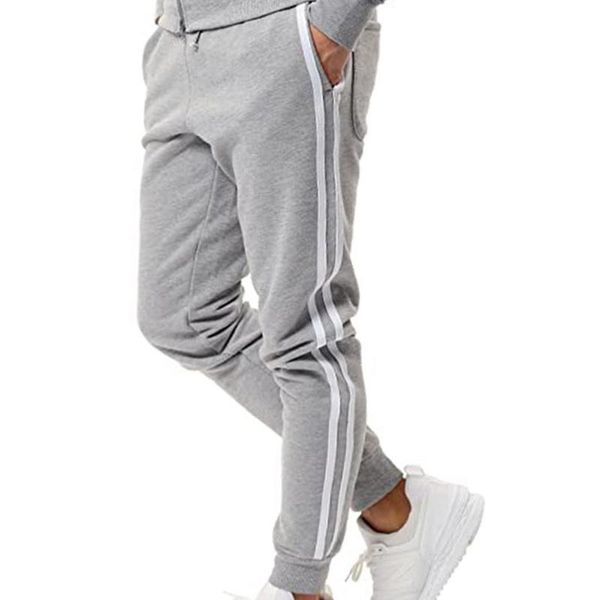 

loozykit 2020 fashion men pants joggers fitness casual long pants workout skinny sweatpants jogger tracksuit cotton trousers, Black;blue