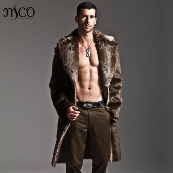 

2021 leather jacket men's faux fur coat long sleeve winter thick reversible jacket fashion mens overcoat parka plue size 3xl, Black