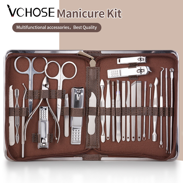 

nail clippers professional pedicure kit stainless manicure set with file scissors clipper cuticle tools makeup