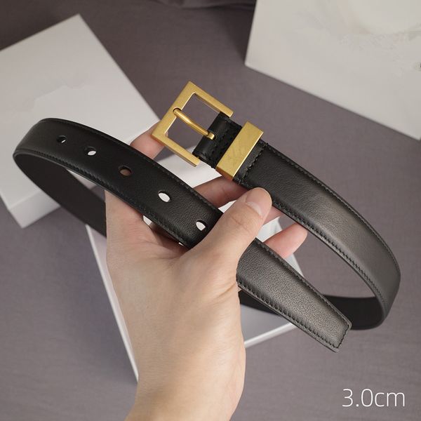 

fashion men and women pin buckle designer letter belt width 3.0cm without box, Black;brown