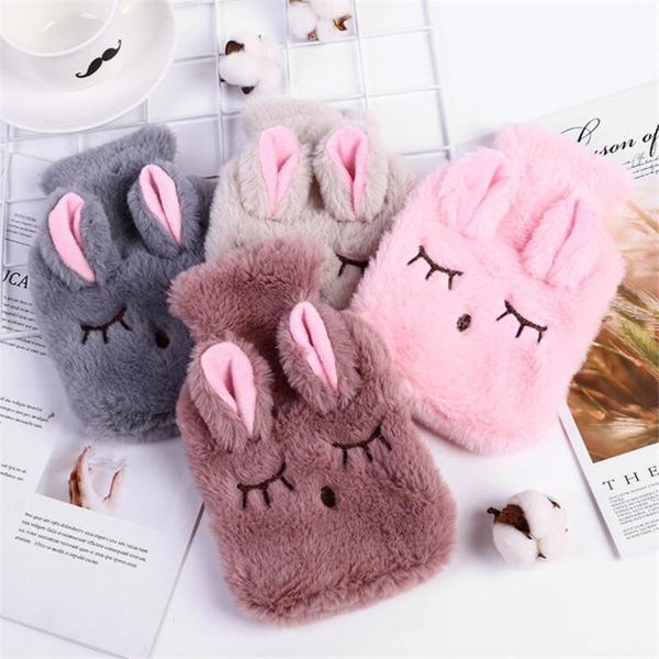

cute pvc stress pain relief therapy water bottle bag with knitted soft cozy cover winter warm heat reusable hand warmer jllsdy