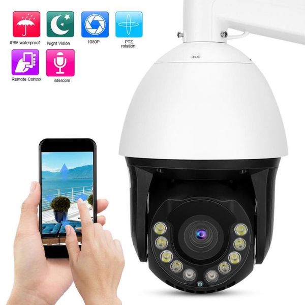 

cameras security camera 1080p hd 30x zoom ptz ip ai humanoid tracking night vision ip66 cam 100-240v