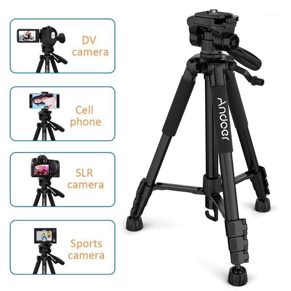 

andoert-663n travel lightweight camera tripod support dslr slr camcorder pgraphy video shooting with carry bag1