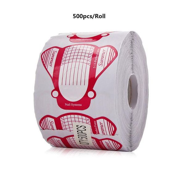 

500pcs professional nail forms acrylic curve nails gel nail extension nail art guide f jllavw, Black