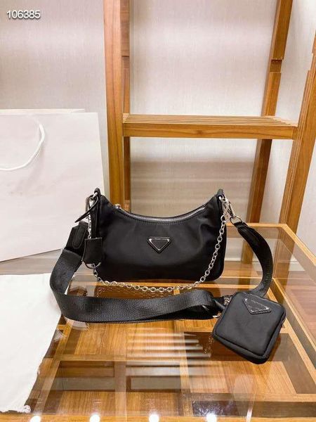 Classico paracadute da donna tre in una borsa da mahjong in tessuto di nylon cinturino in maglia leggero resistente all'usura impermeabile con piccola borsa