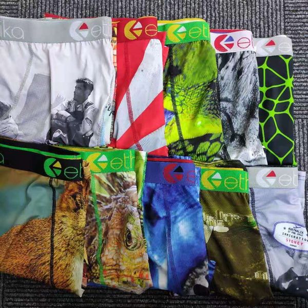

2021 new men's ethika men's boxers men's boxers cueca ropa interior hombre retro gay boxer designer 666