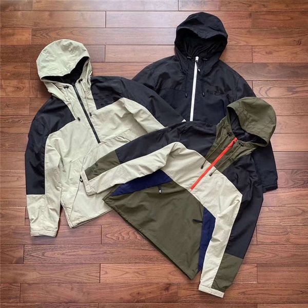 

autumn new outdoor jacket men's and women's couples contrast color jackets waterproof sports style fashion hooded outerwear size s, Black;brown
