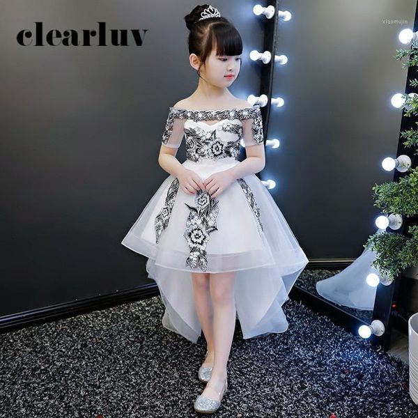 

girl's dresses tulle girls princess b066 white off the shoulder flower girl for weddings boat neck kids party communion gowns1, Red;yellow