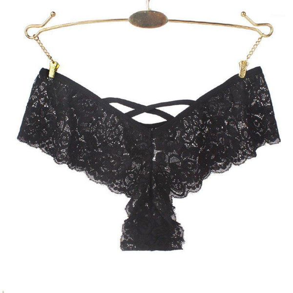 

lace panties women's hollow ruffles solid color breathable hips low waist briefs new1, Black;pink
