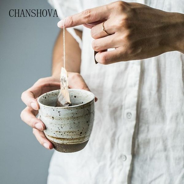 

chanshova vintage old style ceramic 140ml чайная китай фарфор случайный спрей глазурь грубая керамика простая чашка кофе h361 jllvwv