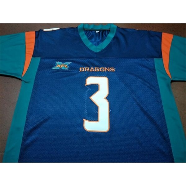 

custom 121 youth women xfl seattle dragons #12 brandon silvers #3 cole tracy football jersey size s-4xl or custom any name or number jersey, Black