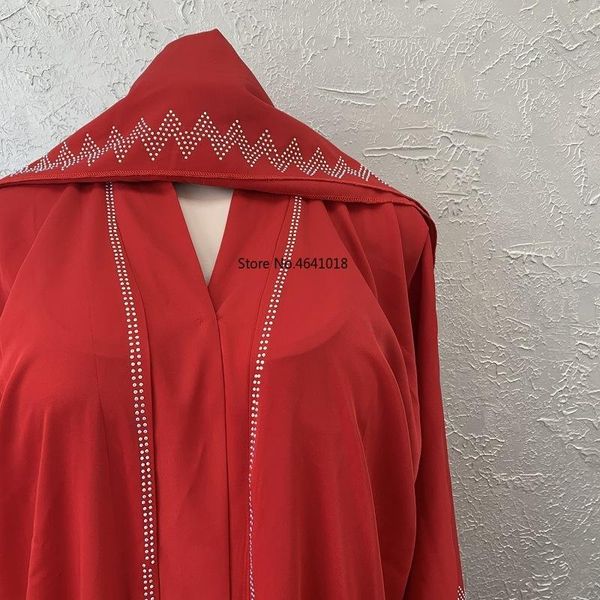 

ramadan eid mubarak abaya dubai femme turkish hijab muslim dress african dresses abayas for women kaftan islamic clothing, Red