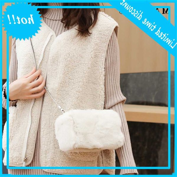 

maidudu women's autumn and winter 2020 new lamb chain fashion versatile wool single shoulder messenger bag