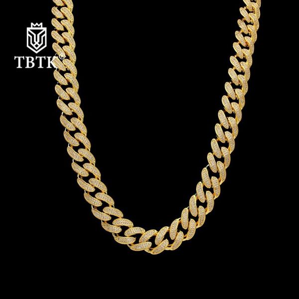 

chains tbtk wholesale clear cz gold metal cuban link iced out chain luxury jewelry charms punk choker hiphop trendy necklace women, Silver