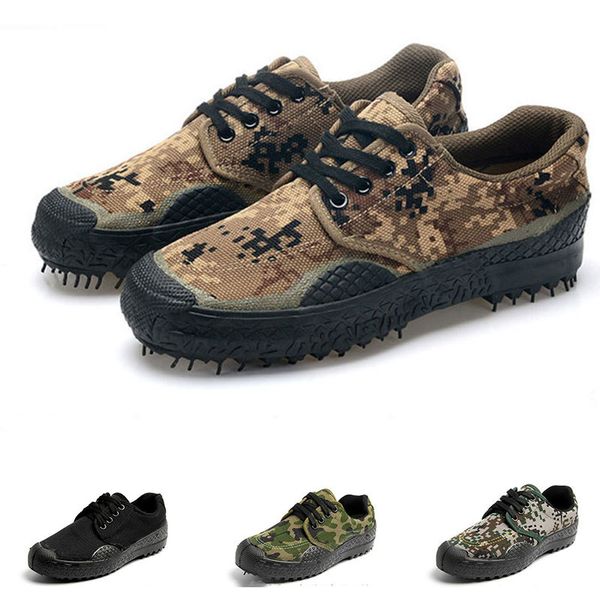 

camouflage low canvas shoes mens womens shoes hiking outdoor black green color flat wear resistant sport sneakers size 36-46 fpurteen