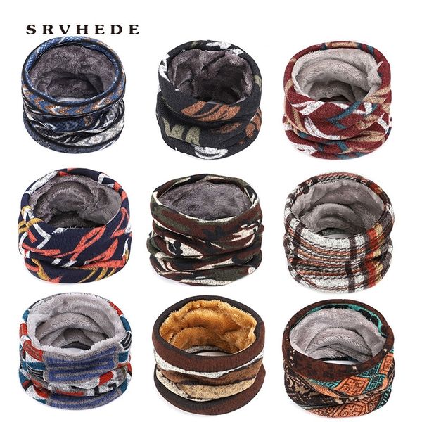 

fashion men winter scarf ring women knitted scarves for men neck shawl snood warp collar warm male soft fleece scarves y201007, Blue;gray