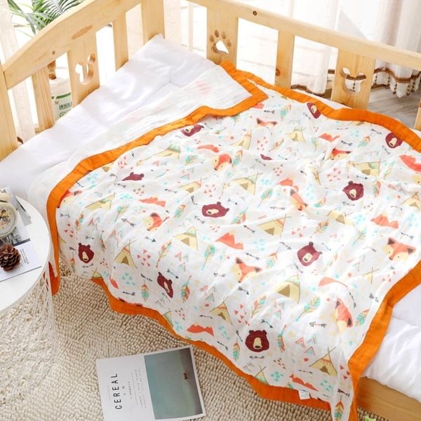 

110x120cm bamboo fiber baby blankets newborn pgraphy props soft striped swaddling wrap blanket baby bedding bath towel y201009