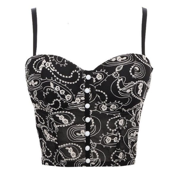 

new loop female sweater crochet breast embroidered upper sleeve tube pillow cut tank bustier party club q816 k2iy, Black;white