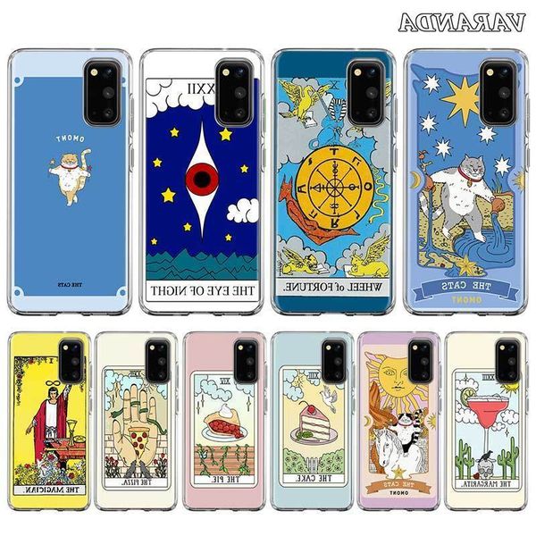 

силиконовый телефон чехол для samsung galaxy fe s20 ультра s10e s10 5g s9 s8 plus s7 края крышки кока fundas карты таро назад shell