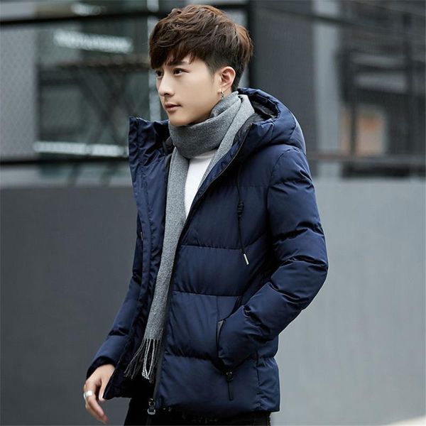 

warm jacket men windbreaker 2020 latest new autumn winter hooded soft parkas men's fashion casual jacket coat male, Black