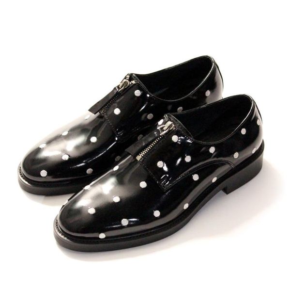 

print genuine leather wedding party dress shoes men lace low fashion t show shoes, Black