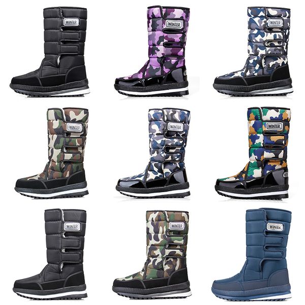 

hotsale fashion designer boots для мужчин женщины теплый снег зимние ботинки наполовину загрузки классические водонепроницаемые пинетки плат