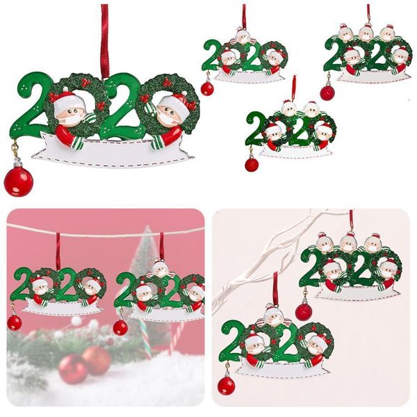 

quarantine pvc greetings pendant christmas ornament christmas tree pendent decoration gift family of ornament with party gift ewe1751
