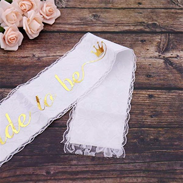 

lace sashes sequins bow pin shoulder straps double-deck single party etiquette belts selling with white rose gold colors 4jqa j1