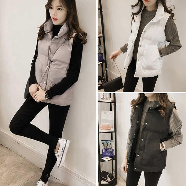 

outdoor t-shirts women fashion hiking vest slim coats brand sleeveless jacket winter vests female women's windproof warm waistcoat 2021, Gray;blue
