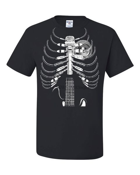 

amped up футболка музыка гитара скелет rib cage rock star tee shirt спорта толстовка с капюшоном толстовка