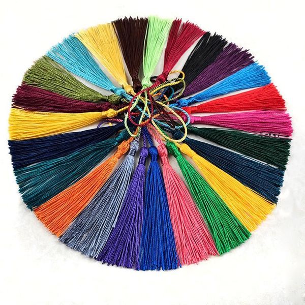 

32pcs smooth vertical tassels fringe pendant diy material color cord tassels trim home curtain decor tassels ribbon accessories h jllluh
