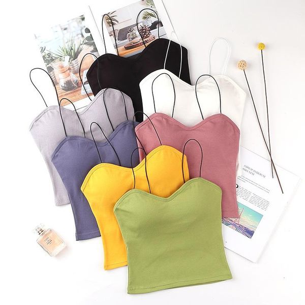 

oil painting girl's vest spaghetti strap outer wear camisole vest candy-colored net red beauty back underwear wear bra, Black;white