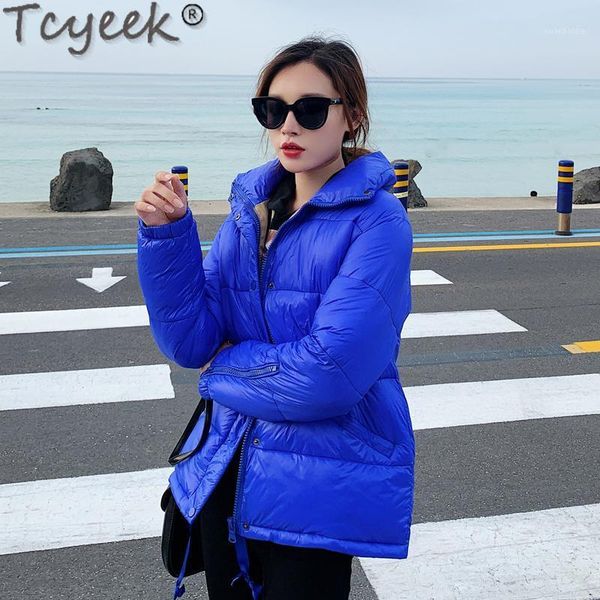 

tcyeek women clothing autumn winter 2020 women's coats short thicken warm women's jackets woman parkas femme veste1, Black