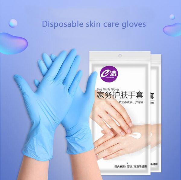 

factoryw8xwclean gloves waterproof disposable nitrile kitchen rubber handle glove 100pcs one pack