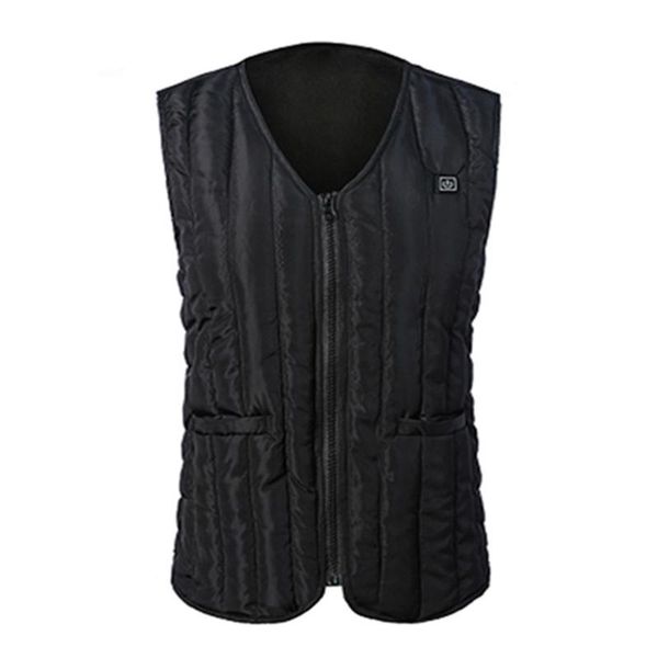 

men women casual outdoor camping windproof winter heated vest hiking climbing thermal fishing sleeveless electric usb charging, Gray;blue