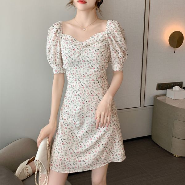 

dressed elegant floral chiffon mini dress lady the office fairy in a new 2021 female play nhca, Black;gray
