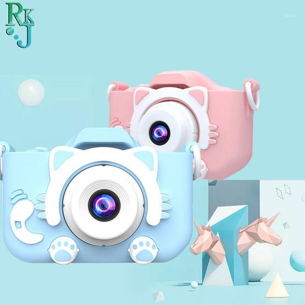 

digital cameras kids hd cartoon anti-fall mini children camera front and rear double small slr cute toys1