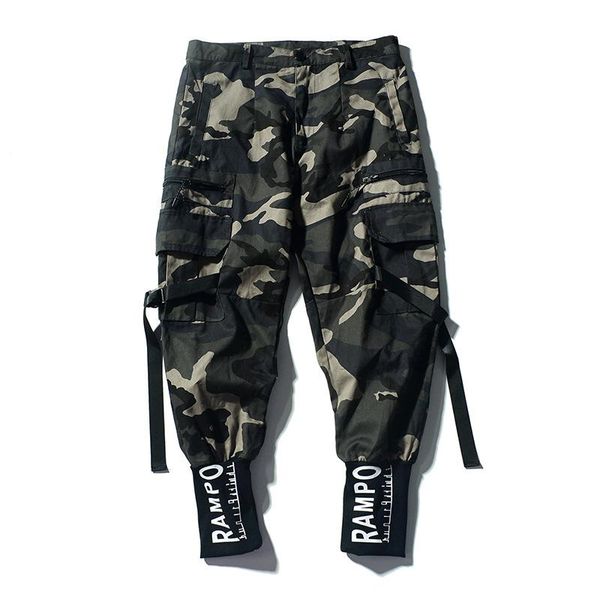 

mens cargo pants men fashion 2020 side pockets joggers hip hop harajuku japanese streetwear trousers camouflage pants men, Black